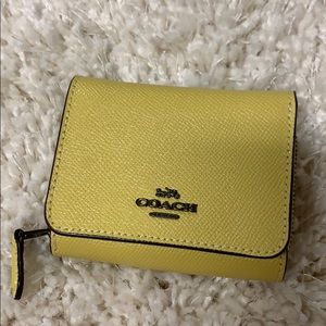 Small Yellow Coach Wallet